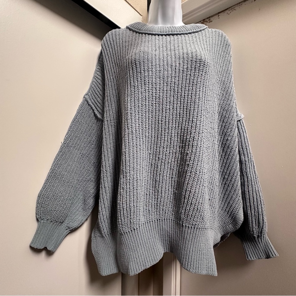 Aerie Cozy Oversized Blue Sweater